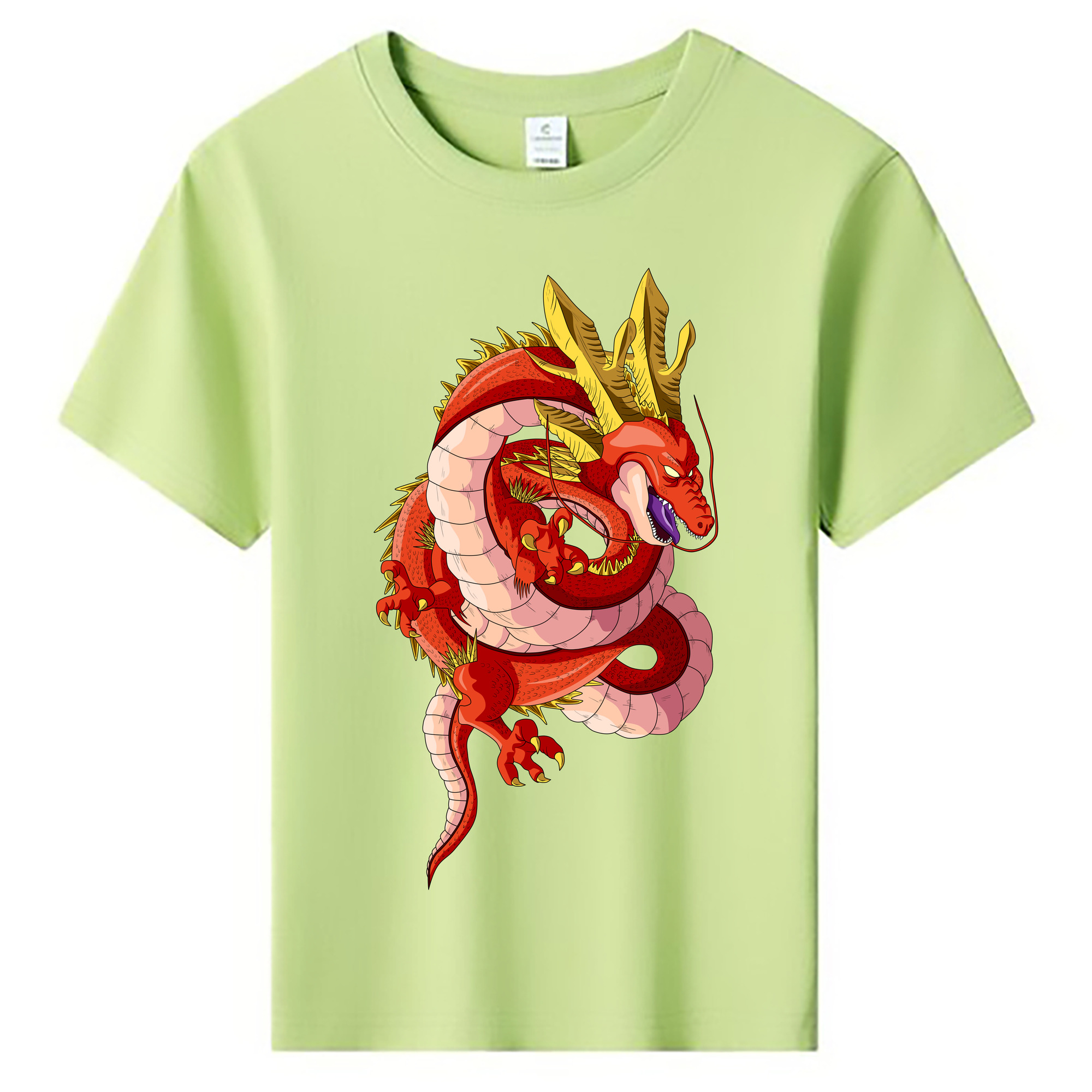 （画像用） ドラゴンボール 神龍 シェンロン DRAGON BALL Shenron 綿100％キッズTシャツ（フロントプリント）